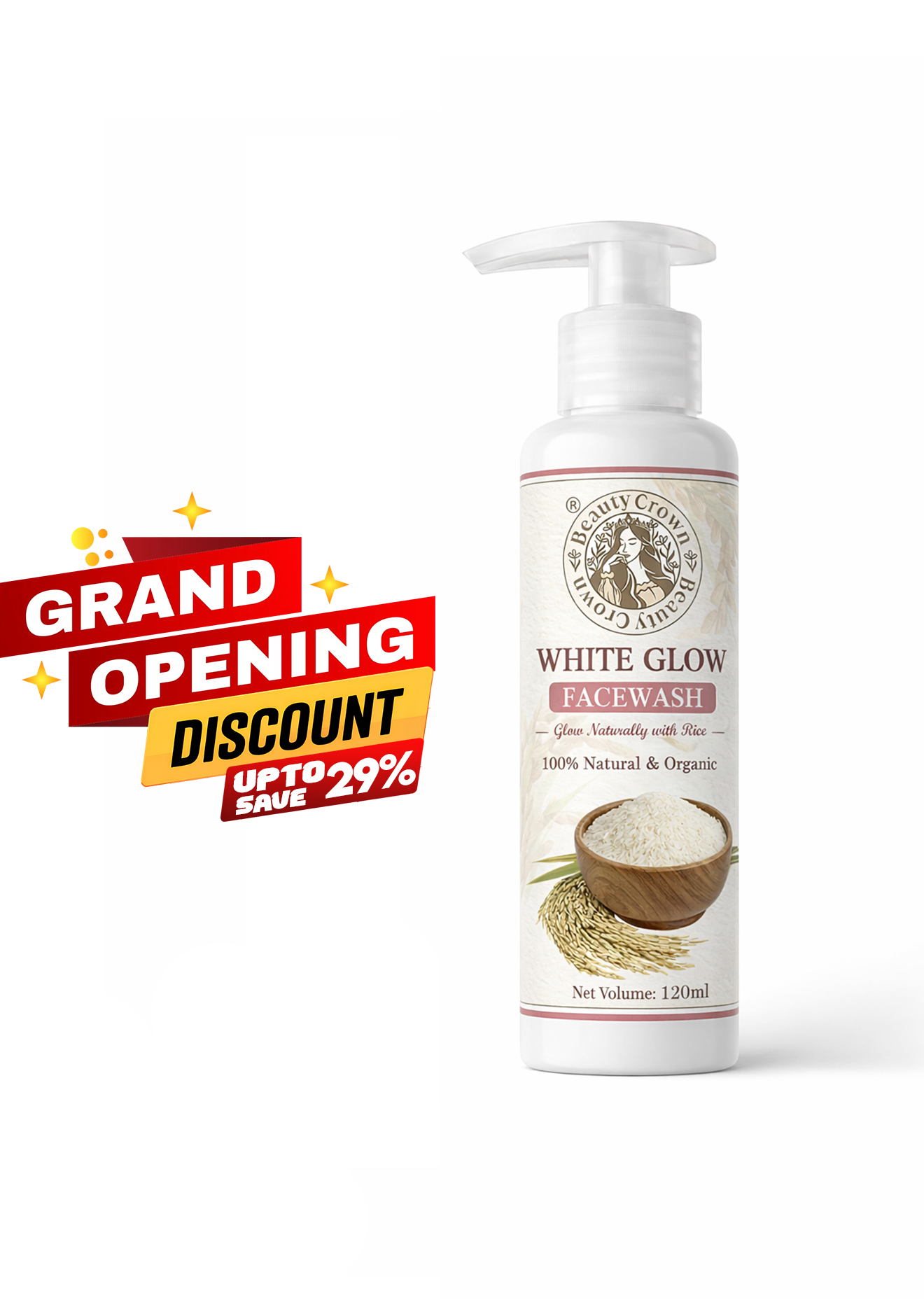 Beauty Crown White Glow Facewash (120ml)